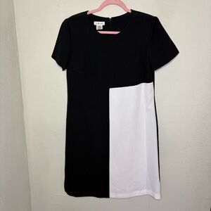 Vintage Talbots Black and White Women's Dress Size 8